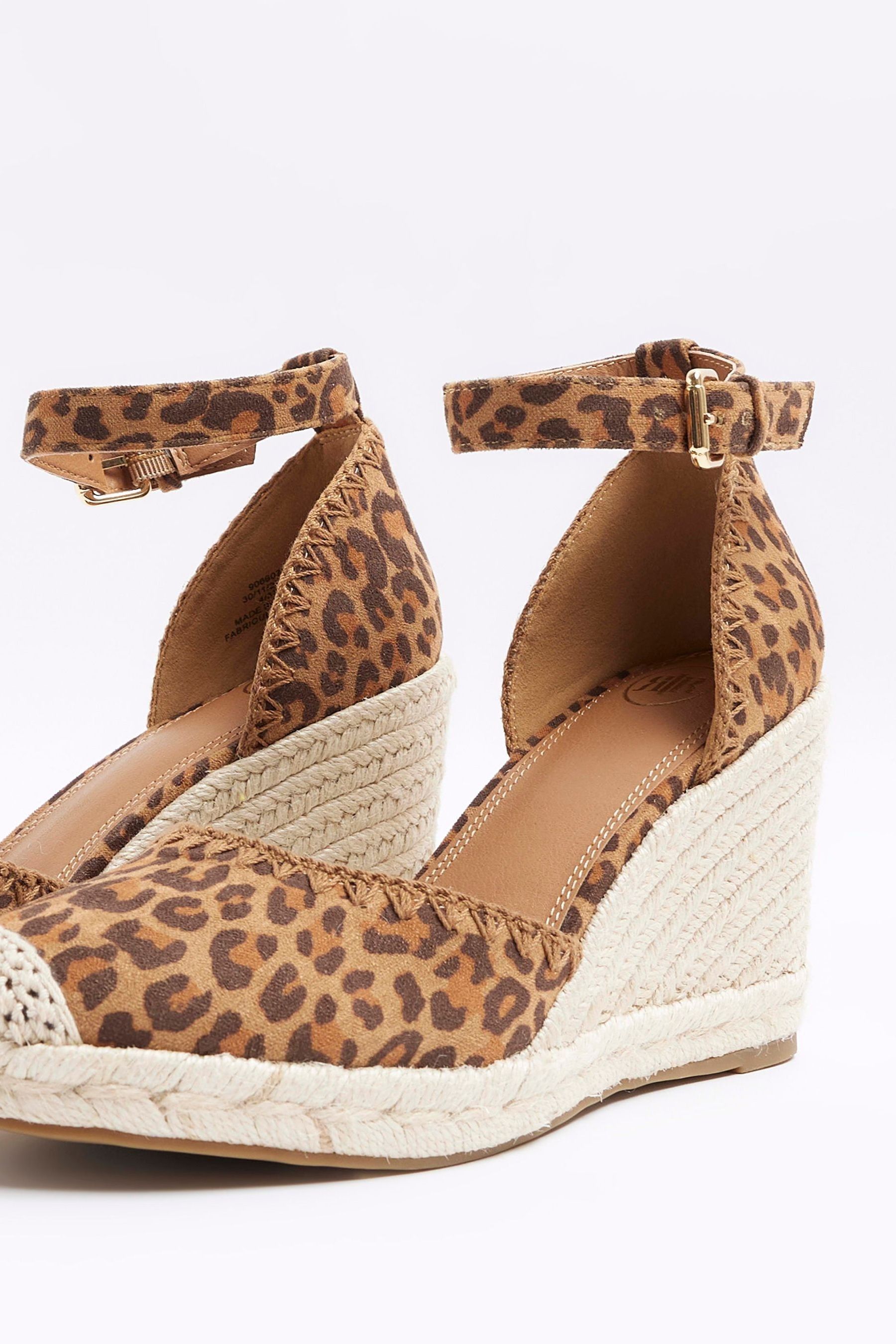Acheter River Island Leopard Espadrille Wedge Sandals from Next Luxembourg