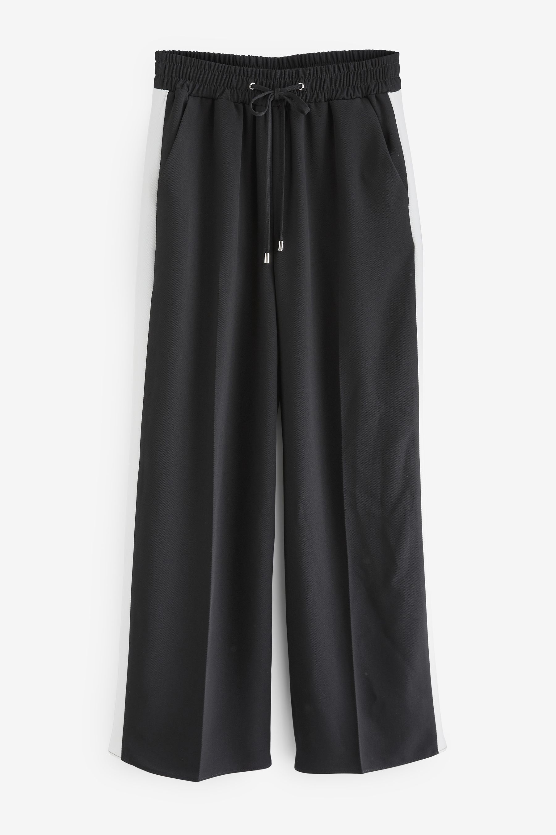 Buy River Island Black Petite Side Stripe Wide Leg Joggers from the Next UK online shop