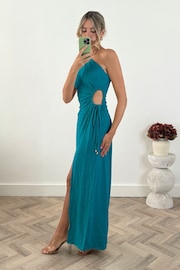Style Cheat Blue Jovie One Shoulder Maxi Dress - Image 2 of 5
