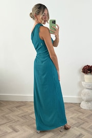 Style Cheat Blue Jovie One Shoulder Maxi Dress - Image 3 of 5