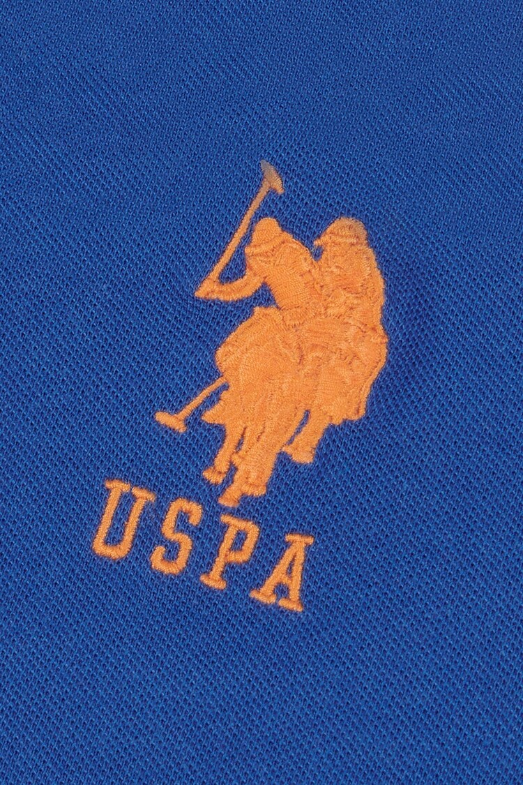 Buy U.S. Polo Assn. Dark Blue Regular Fit Mens Player 3 Pique 100% ...
