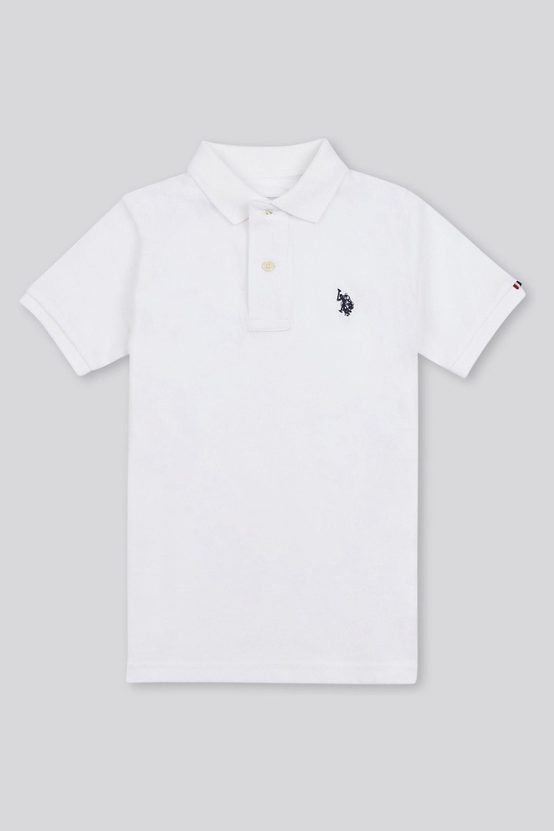 Buy U.S. Polo Assn. White Double Horsemen Boys Pique Polo Shirt from the Next UK online shop