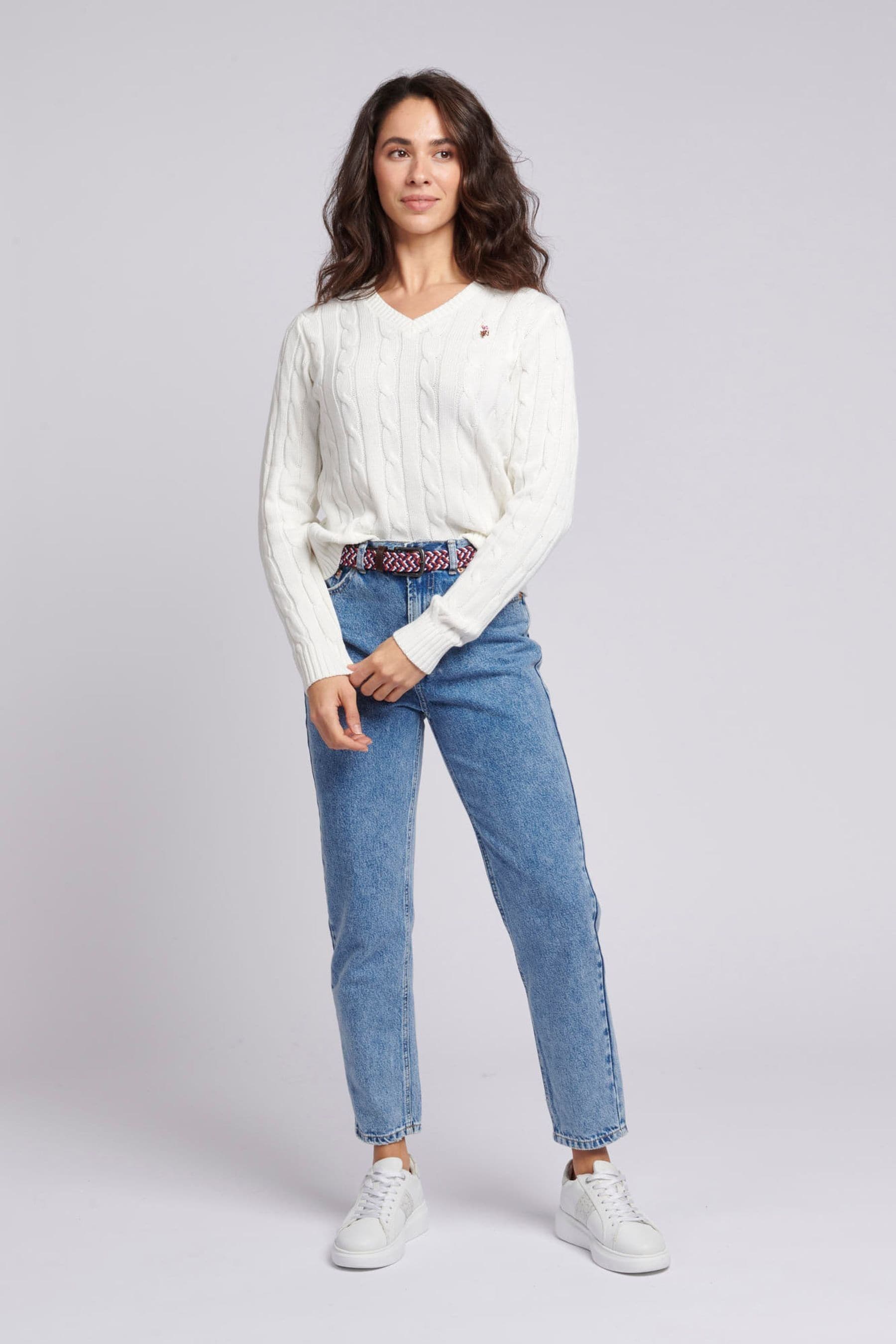 White cotton jumper womens discount
