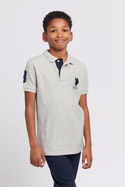 U.S. Polo Assn. Boys Player 3 Pique Polo Shirt - Image 1 of 7