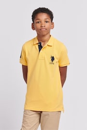 U.S. Polo Assn. Boys Blue Player 3 Pique Polo Shirt - Image 1 of 8