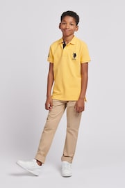 U.S. Polo Assn. Boys Blue Player 3 Pique Polo Shirt - Image 3 of 8