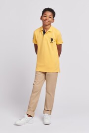 U.S. Polo Assn. Boys Blue Player 3 Pique Polo Shirt - Image 4 of 8