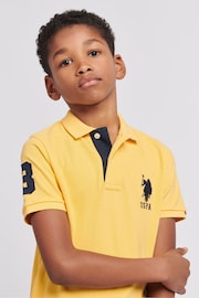 U.S. Polo Assn. Boys Blue Player 3 Pique Polo Shirt - Image 5 of 8