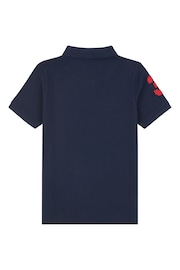U.S. Polo Assn. Boys Blue Player 3 Pique Polo Shirt - Image 6 of 7