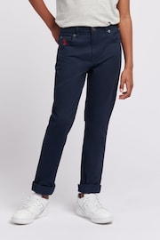 U.S. Polo Assn. Boys Core 5 Pocket Brown Trousers - Image 1 of 7