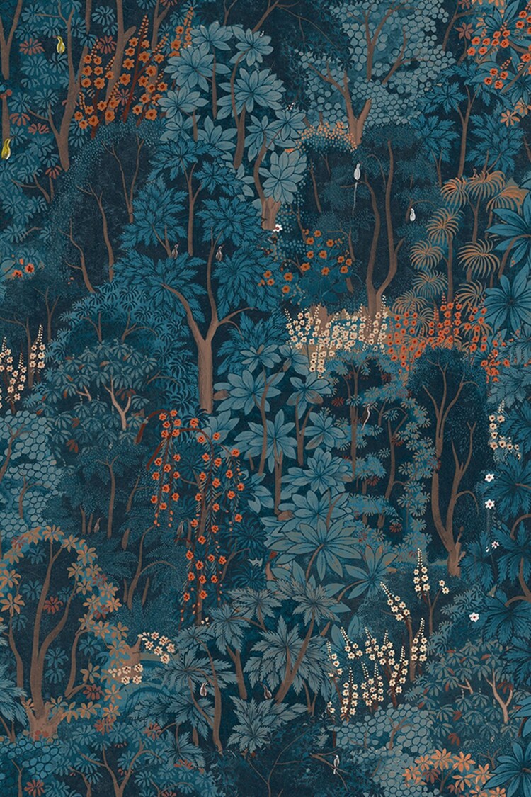 Graham & Brown Navy New Eden 10M Wallpaper - Image 2 of 3