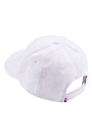 U.S. Polo Assn. Girls Double Horsemen White Canvas Cap - Image 2 of 2