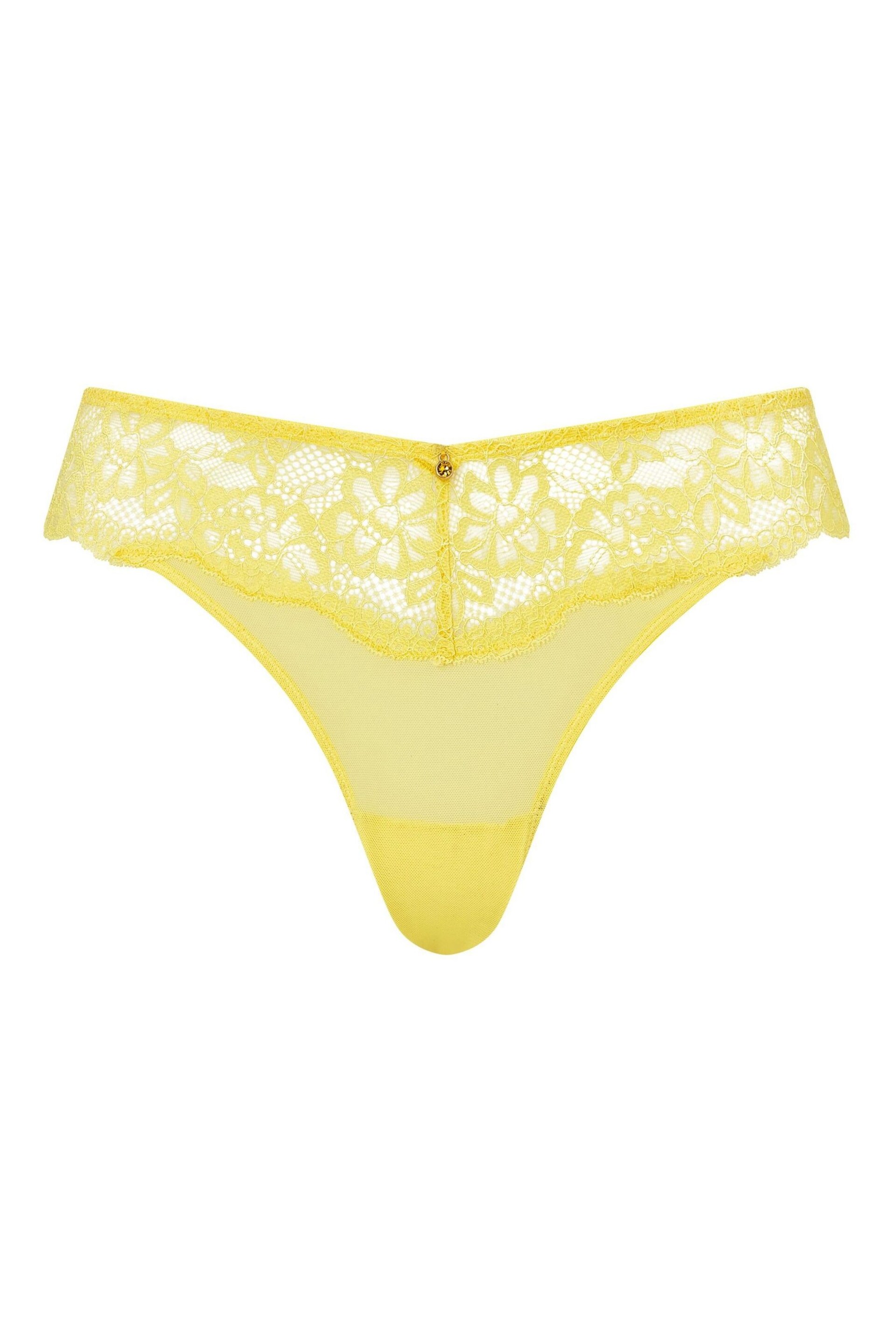 Ann Summers Yellow Sexy Lace Planet Thong - Image 5 of 5