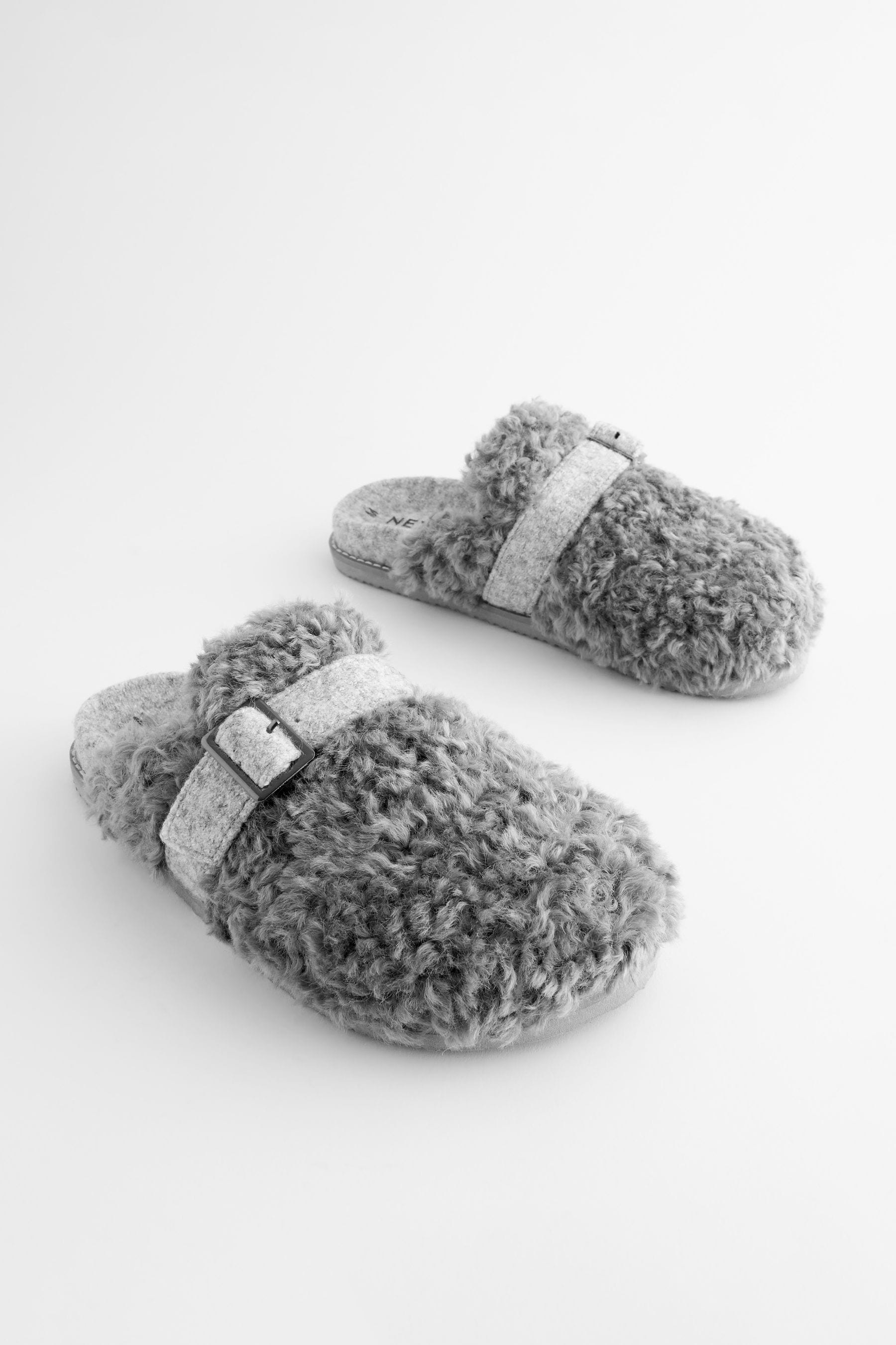 Next grey mule slippers top