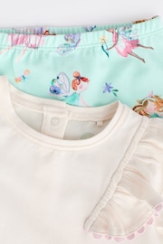 White/Green Baby Long Sleeve Top And Leggings Set - Image 10 of 14