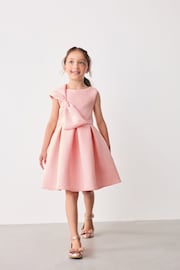 Baker by Ted Baker Bow Embossed Scuba Pink Dress - Image 2 of 5