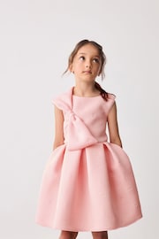 Baker by Ted Baker Bow Embossed Scuba Pink Dress - Image 3 of 11