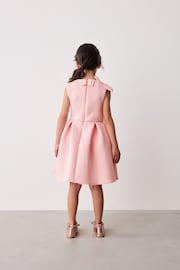 Baker by Ted Baker Bow Embossed Scuba Pink Dress - Image 5 of 11