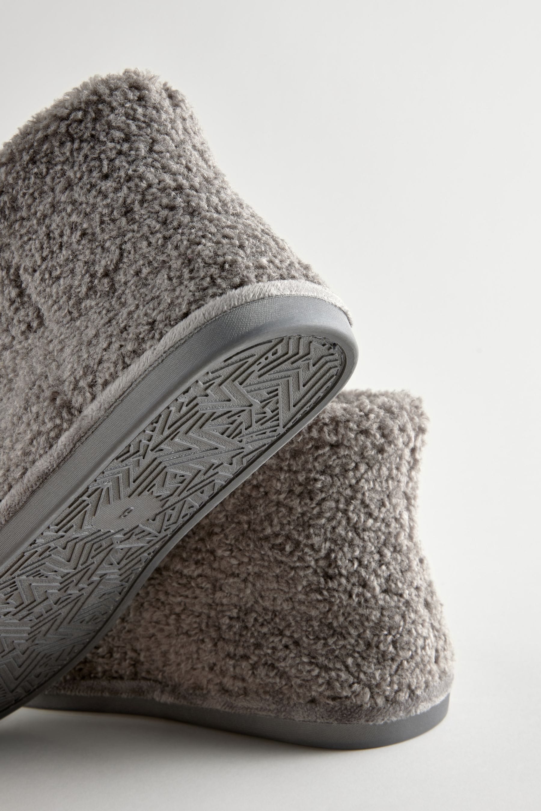 Buy Grey Borg Boot Slippers from Next Luxembourg
