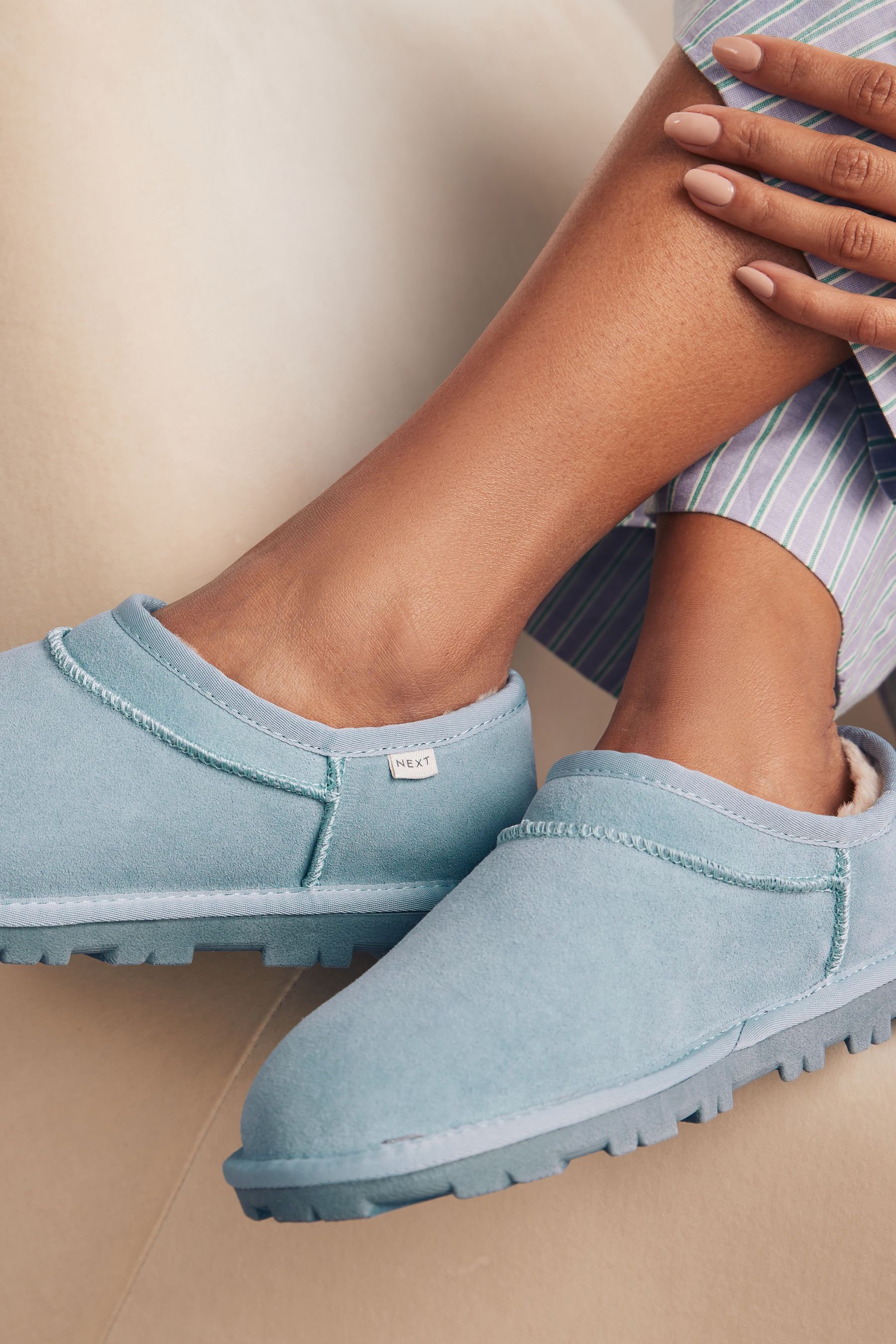 Next suede slippers hot sale