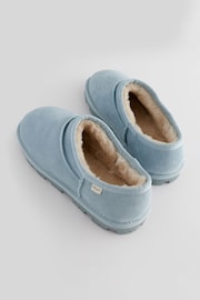 Bleu - Faux Fur Lined Suede Shoot Slippers - Image 5 de 7