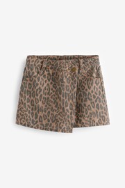 Leopard Print 100% Cotton Denim Skort (3-16yrs) - Image 5 of 8