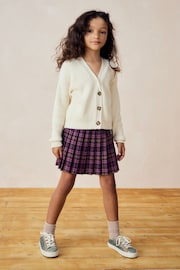 Purple Check Pleated Skirt (3-16yrs) - Image 2 of 9