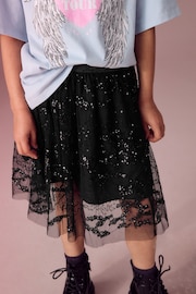 Black Lace Sequin Skirt (3-16yrs) - Image 4 of 9