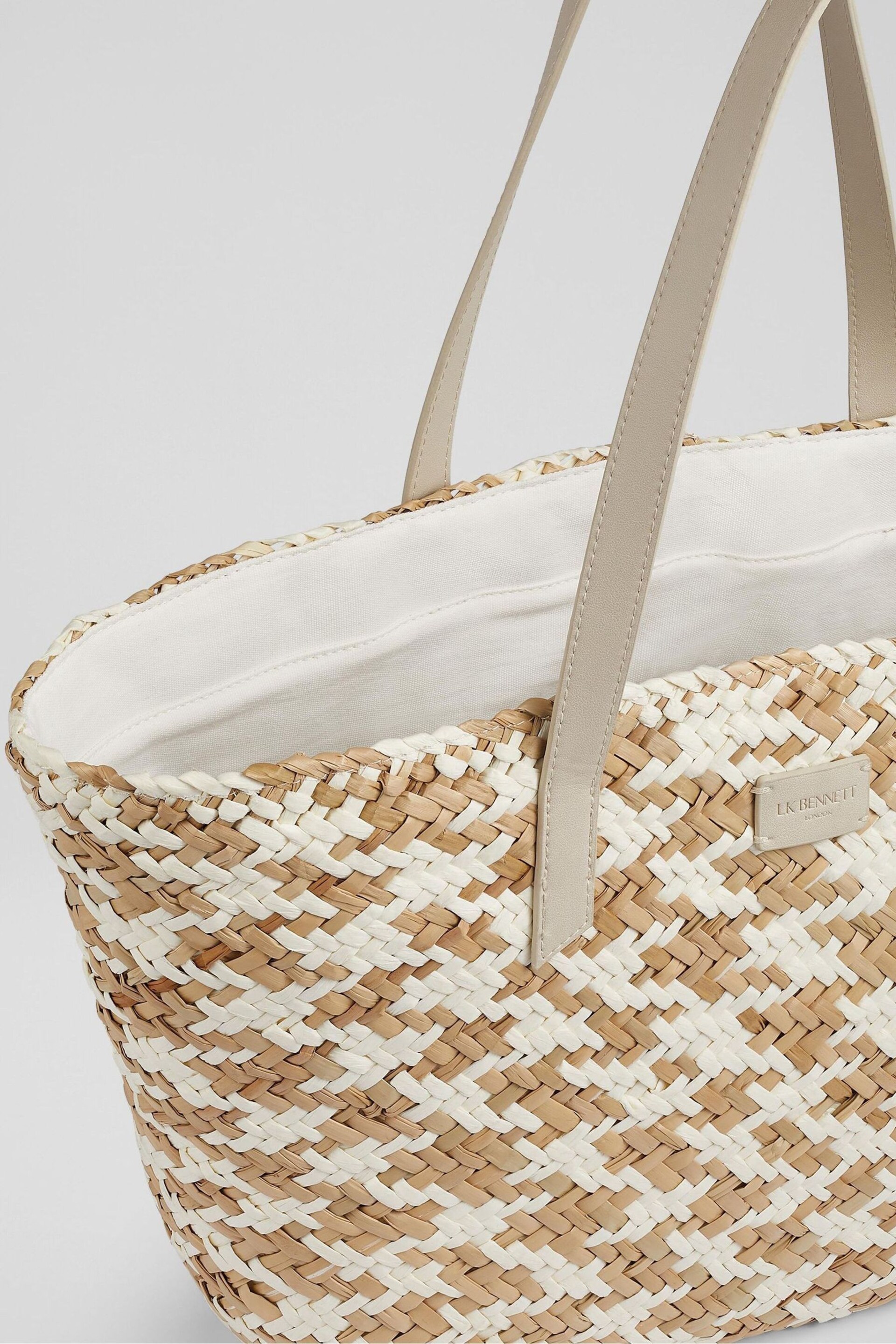 LK Bennett Sansa Straw Basket Bag - Image 3 of 4