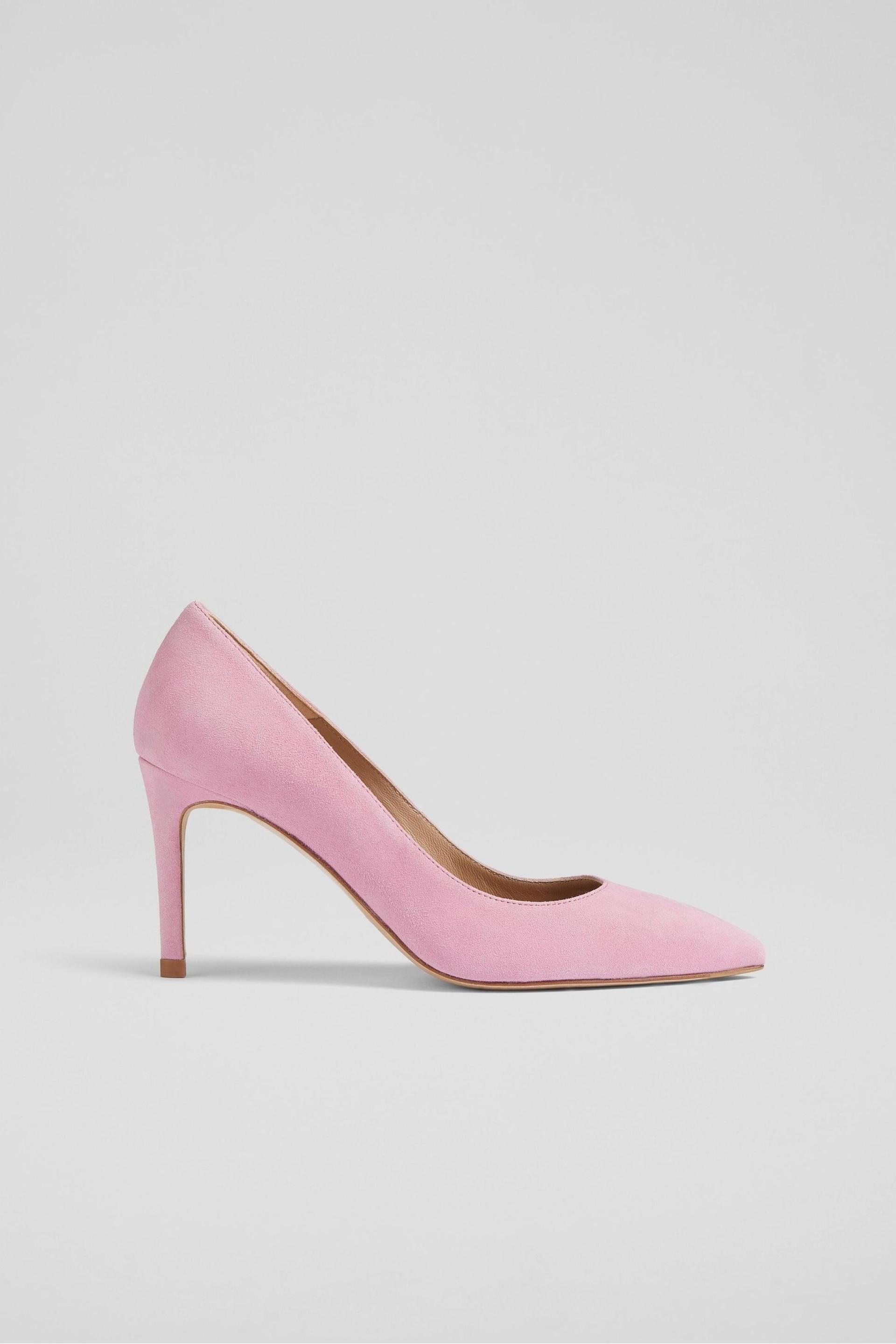 LK Bennett Floret Suede Pointed Toe Courts - Image 1 of 1