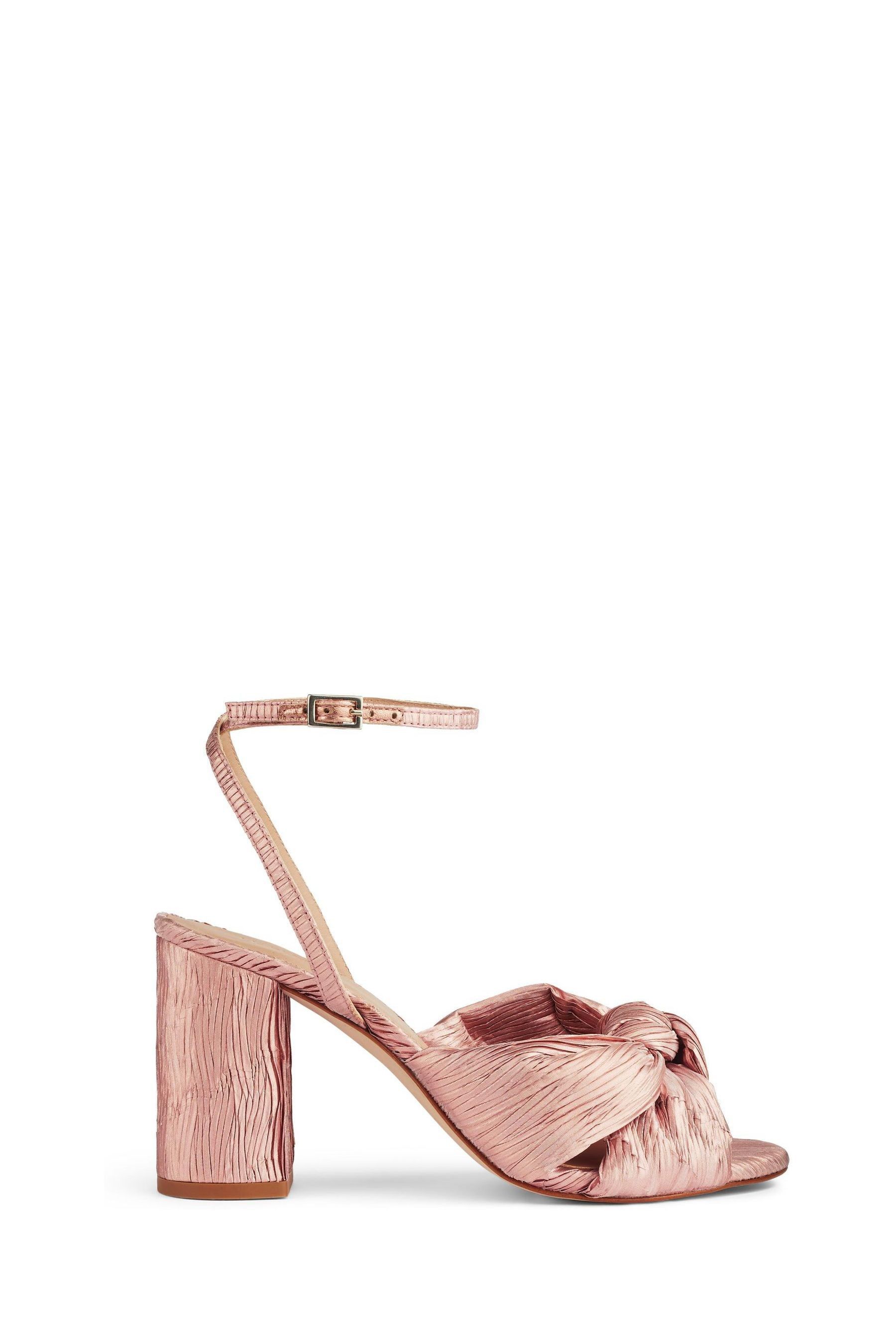 Buy LK Bennett Pink Eliana Crinkle Satin Sandals from Next Gibraltar