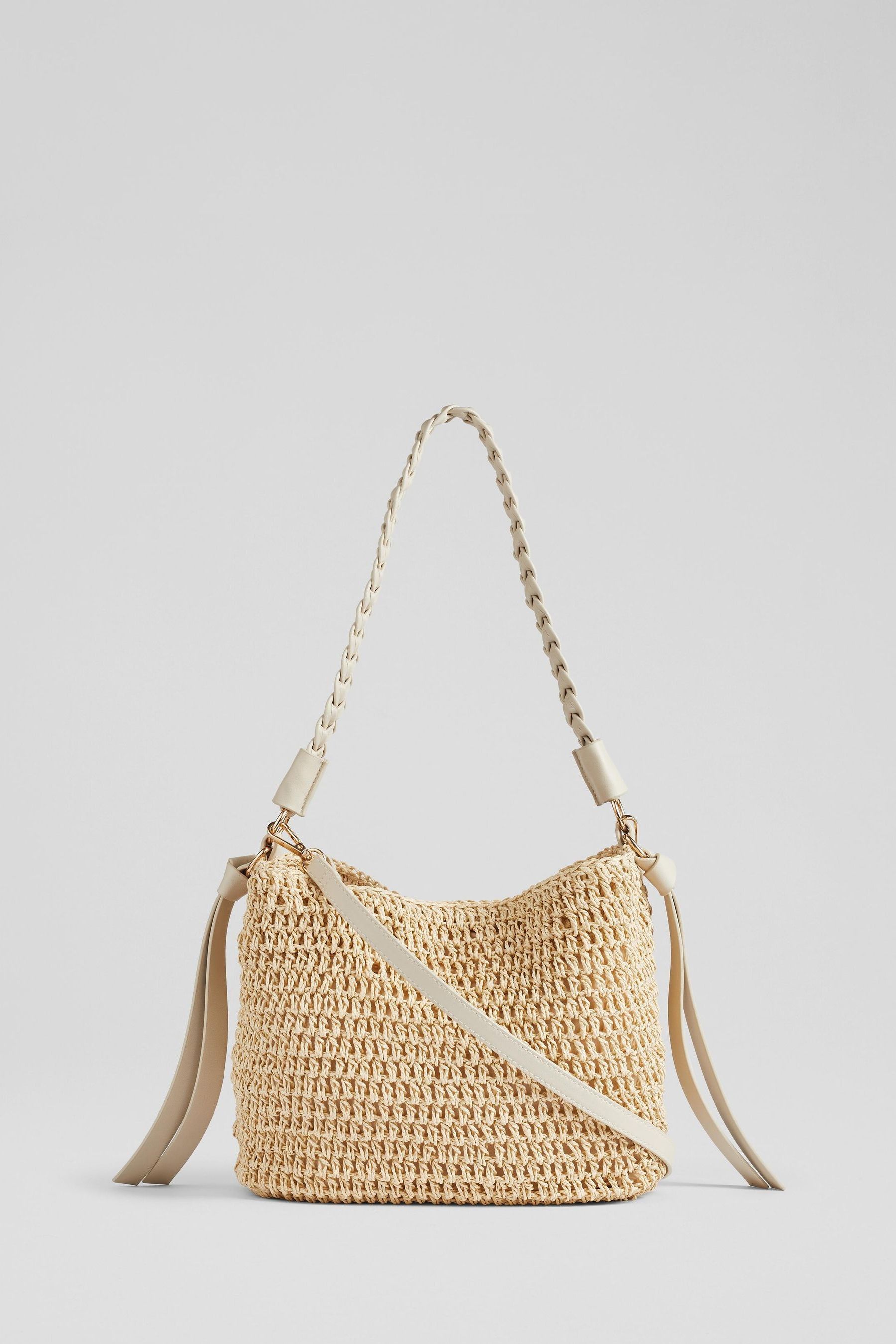LK Bennett Natural Issie Raffia Shoulder Bag