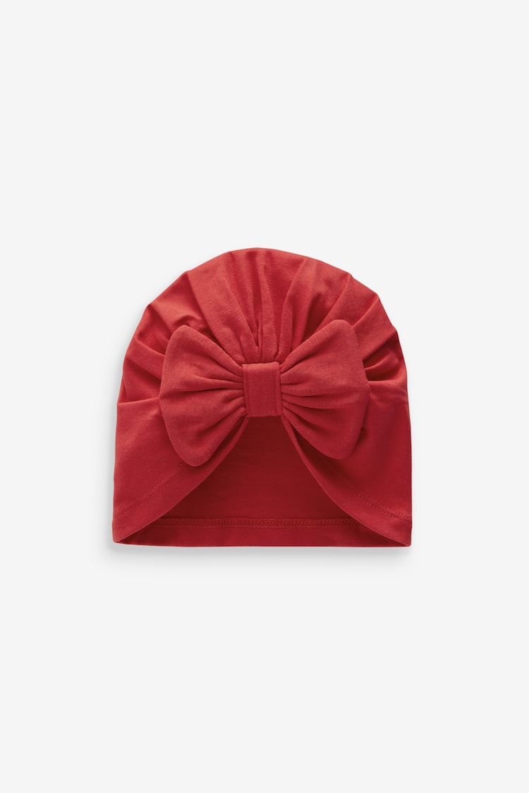 Red Baby Bow Turban Hats 2 Pack (0mths-2yrs) - Image 2 of 4