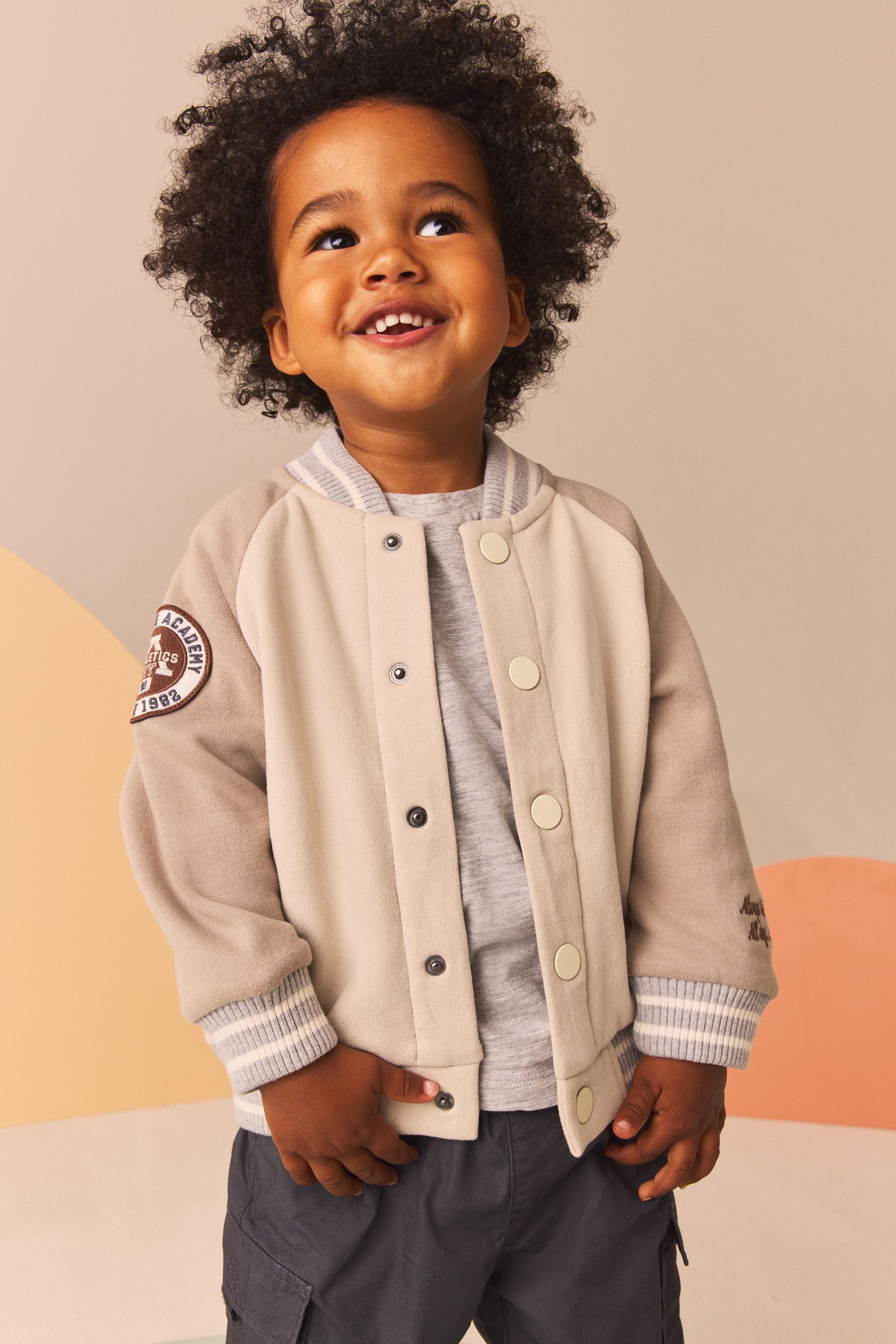 Buy Stone Grey Letterman Jacket 3mths 7yrs from Next Ireland