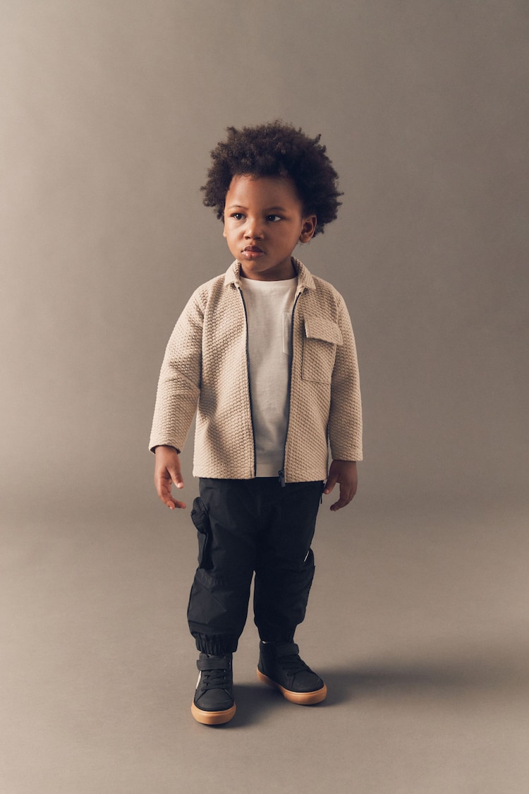 Stone Zip Through Textured Jacket (3mths-7yrs) - Image 2 of 6