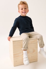 Navy Blue Long Sleeve Turtle Neck T-Shirt (3mths-7yrs) - Image 2 of 7