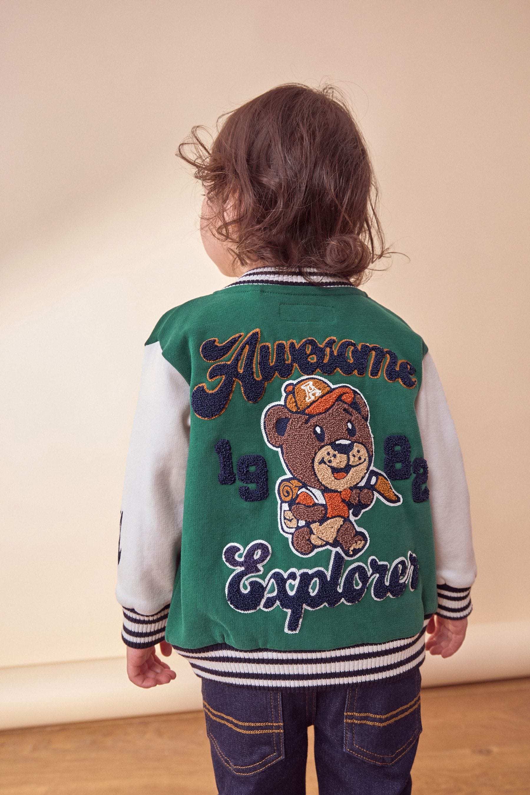Buy Dark Green Letterman Jacket 3mths 7yrs from the Next UK online shop