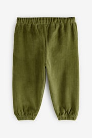 Khaki Green Cord Jersey Cuffed Joggers (3mths-7yrs) - Image 7 of 8