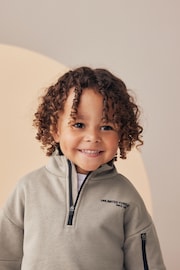 Mink Brown Funnel Zip Neck Sweatshirt and Joggers Set (3mths-7yrs) - Image 3 of 8