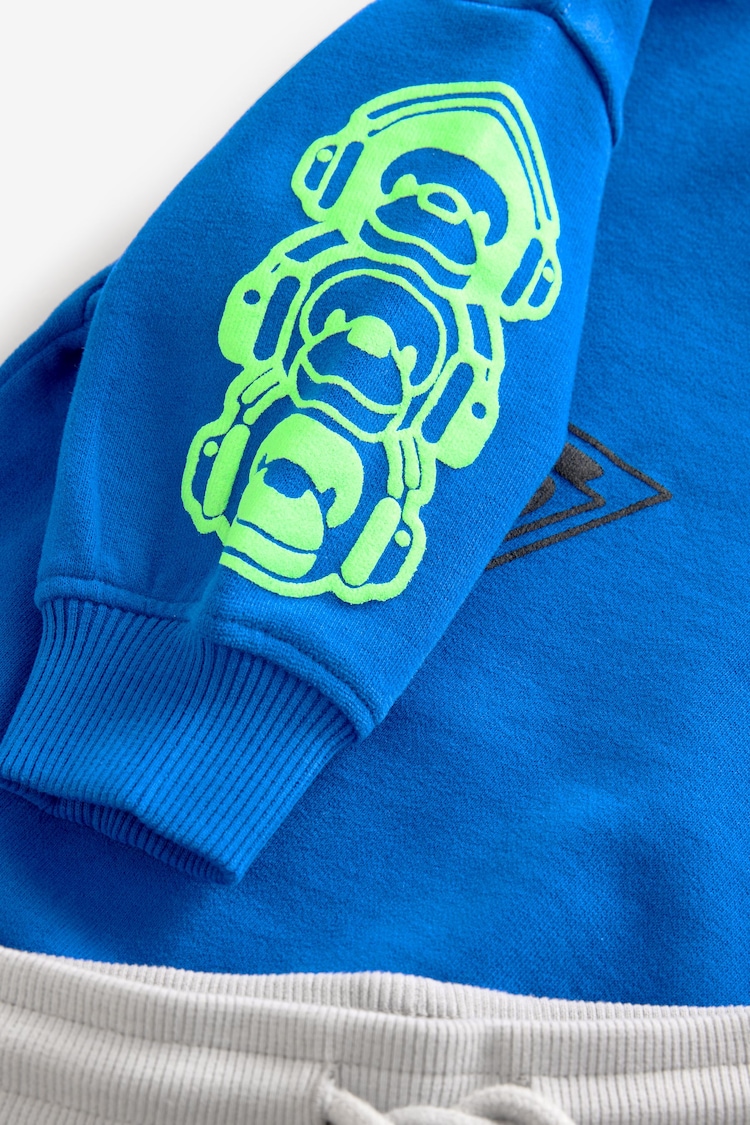 Cobalt Blue Monkey Placement Sweatshirt and Utility Joggers Set (3mths-7yrs) - Image 9 of 9