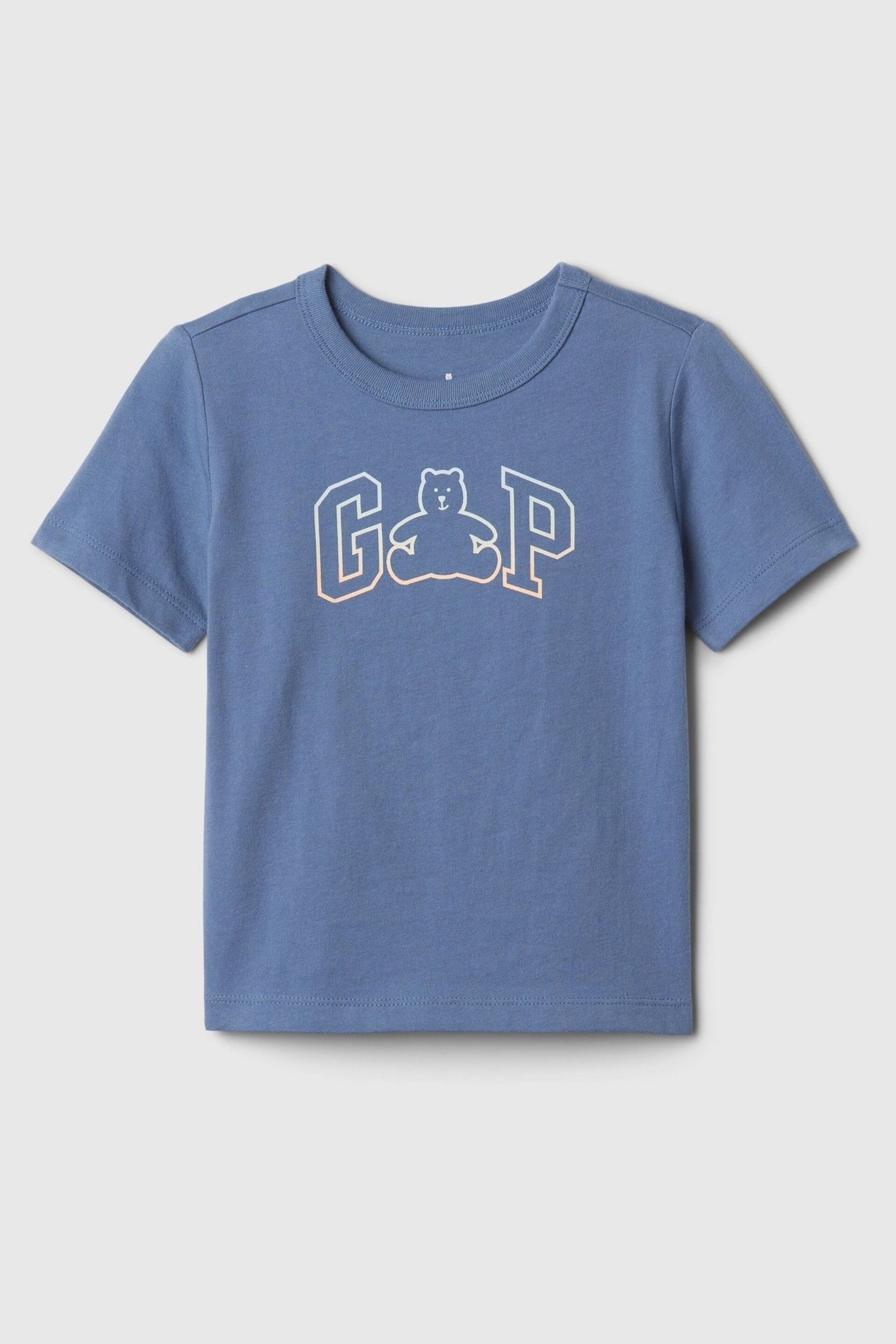 Gap Blue Branan Bear Graphic Logo Short Sleeve Crew Neck T-Shirt (Newborn-5yrs) - Image 1 of 2