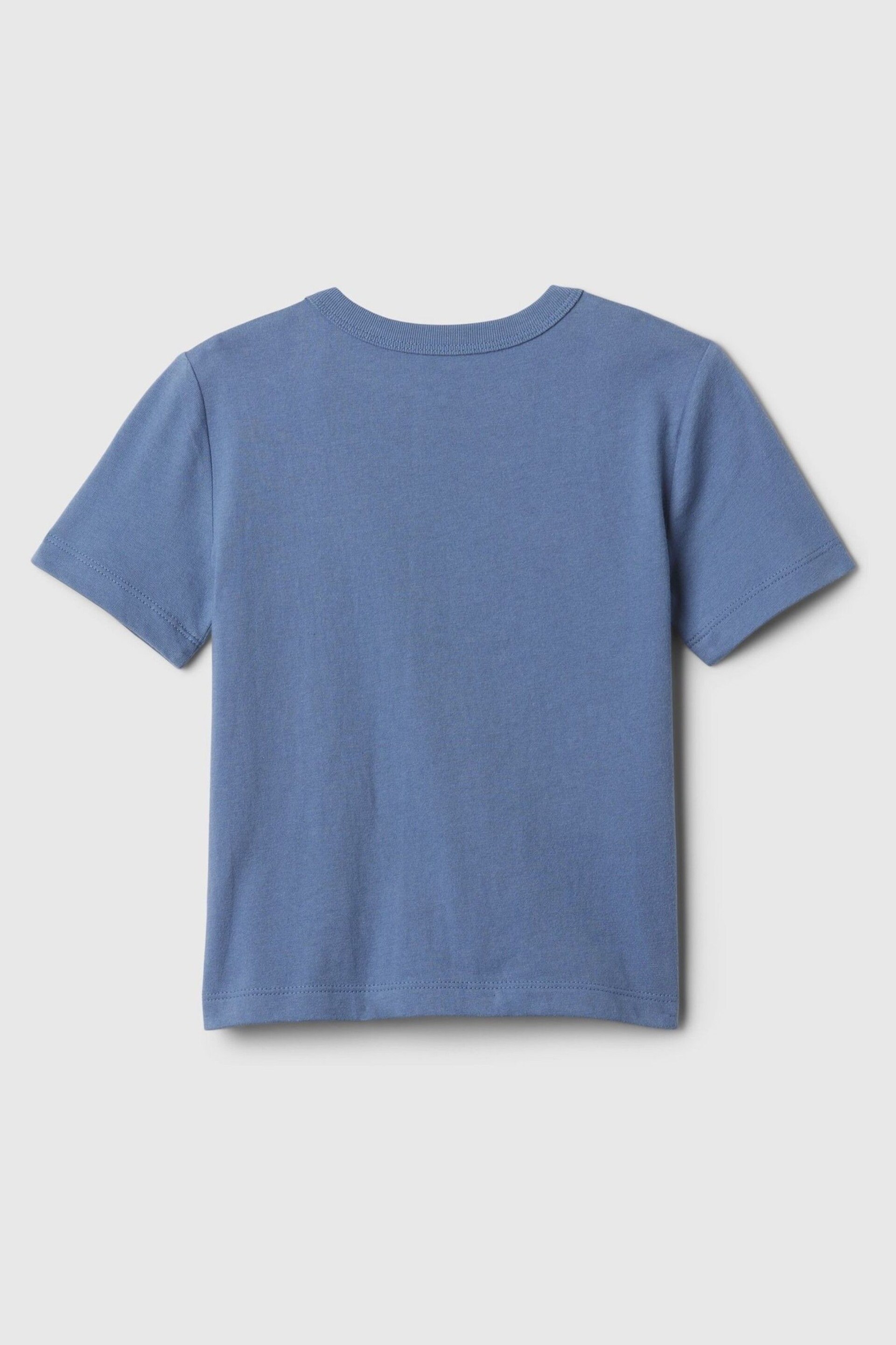 Gap Blue Branan Bear Graphic Logo Short Sleeve Crew Neck T-Shirt (Newborn-5yrs) - Image 2 of 2