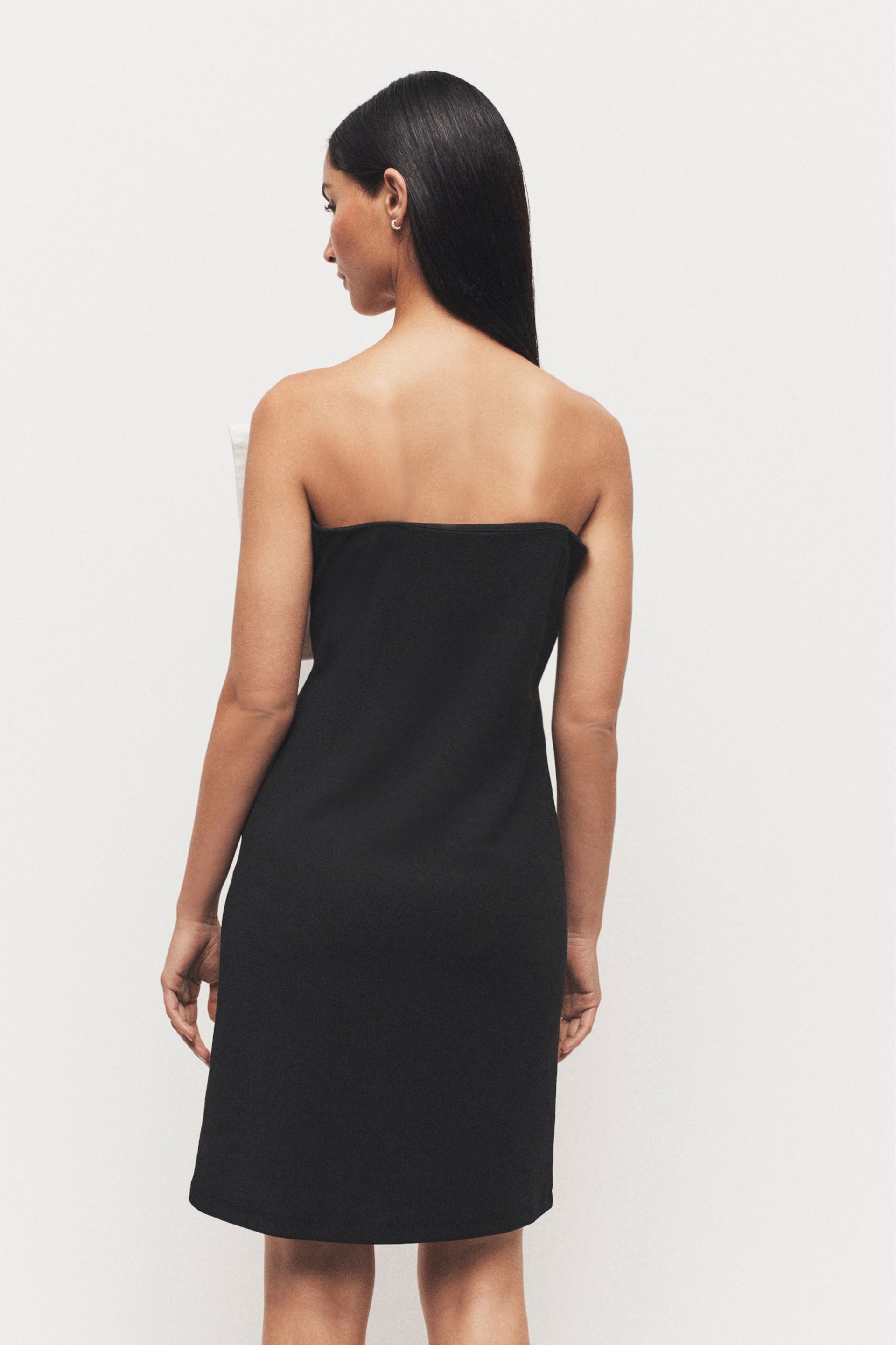 Black Bow Bandeau Mini Dress - Image 3 of 7