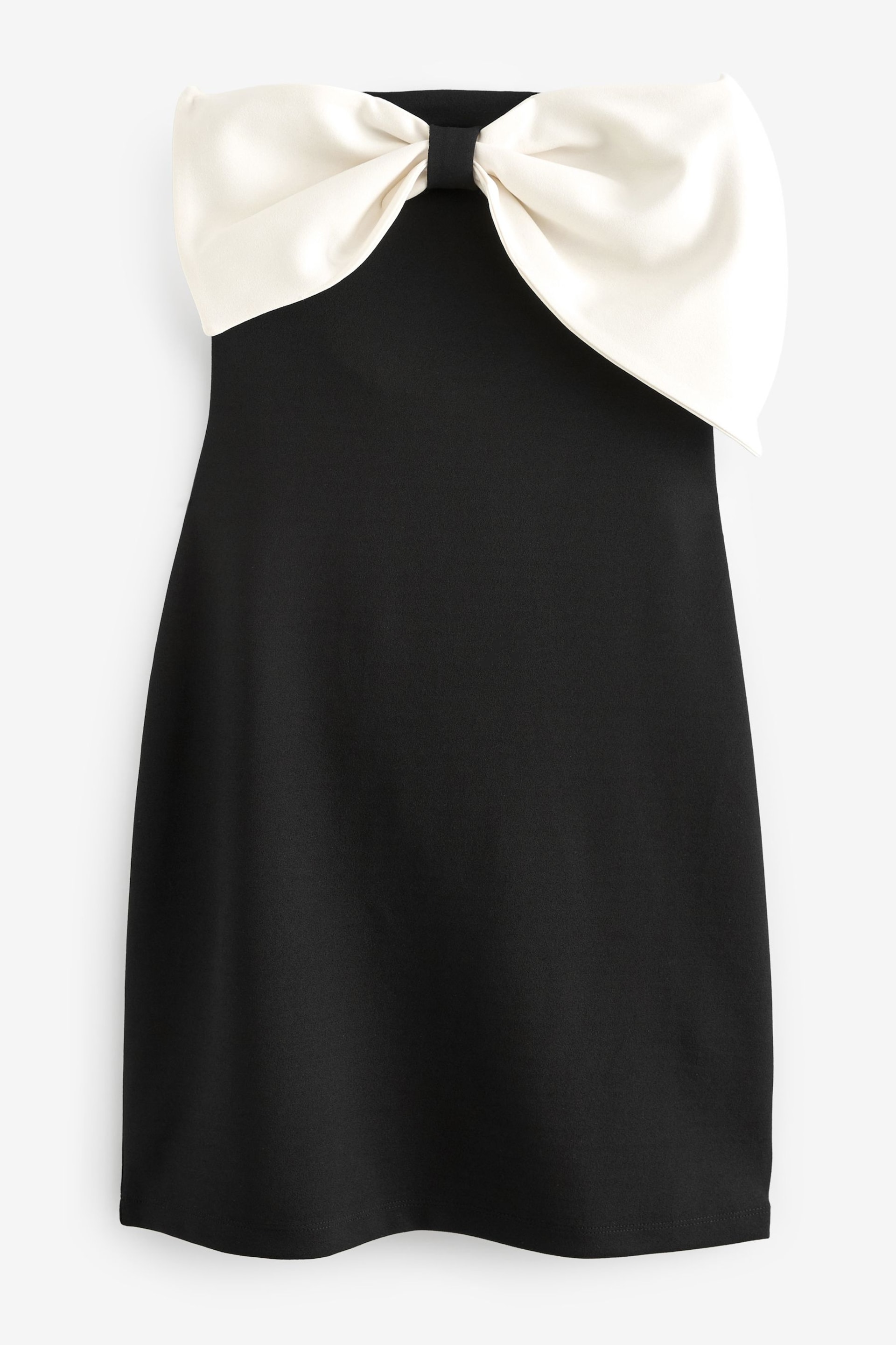 Black Bow Bandeau Mini Dress - Image 6 of 7