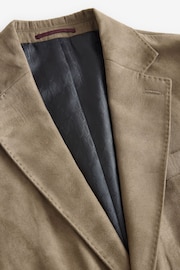 Stone Regular Fit Faux Suede Blazer - Image 7 of 11