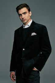 Black Textured Cord Blazer - Image 1 of 5