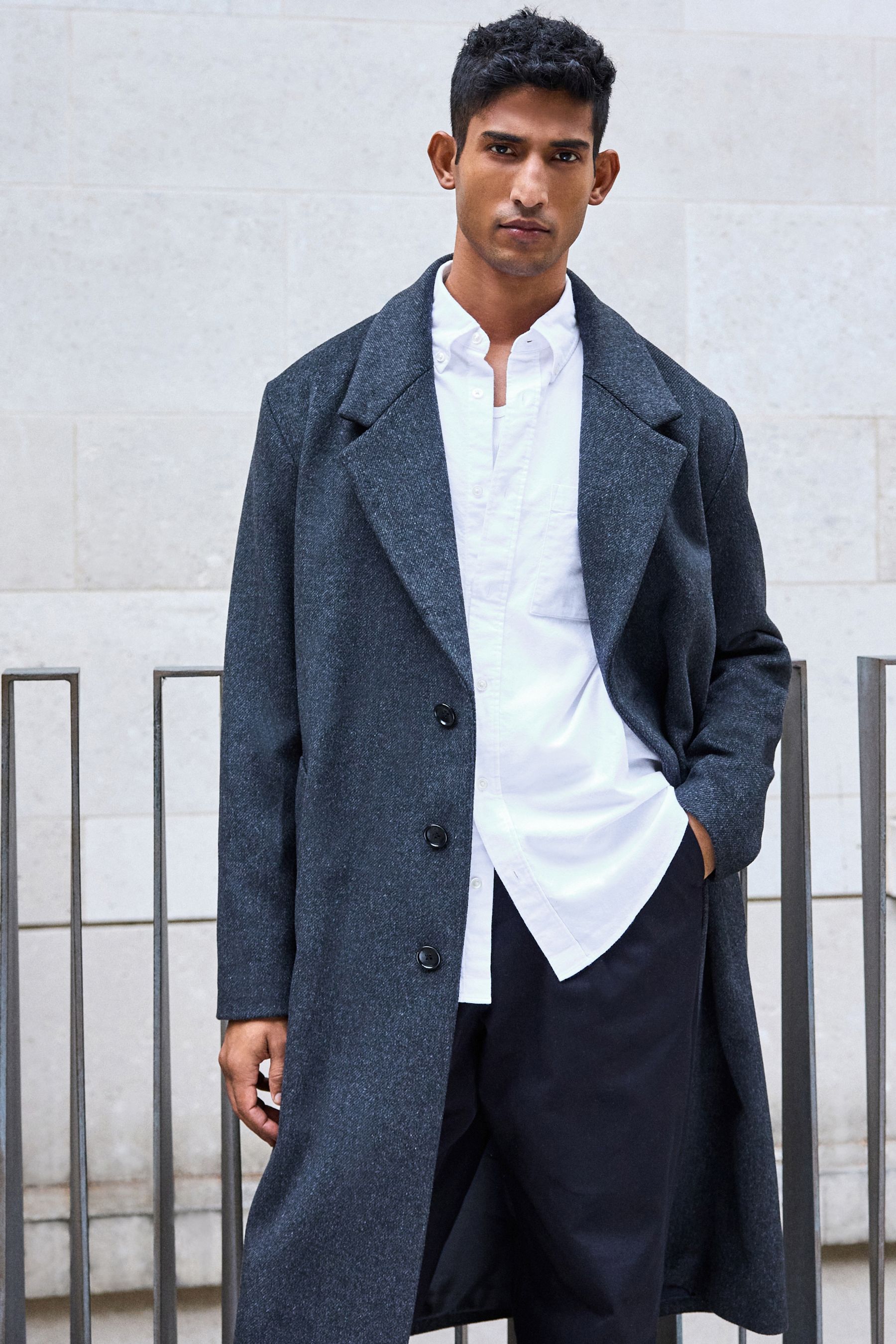 Grey epsom coat hot sale