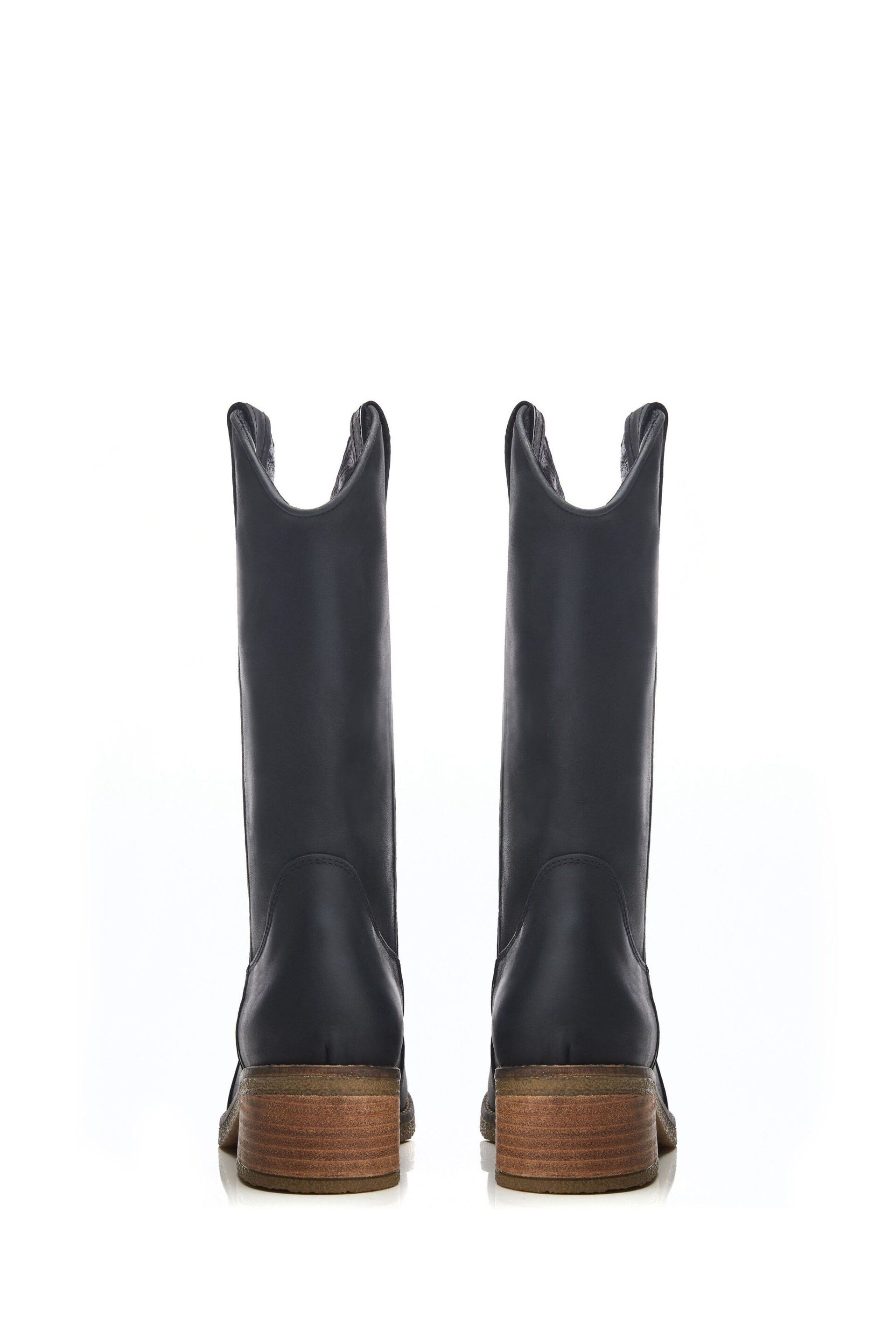 Moda in Pelle Dana Crepe Sole Long Western Natural Boots - Image 3 of 4