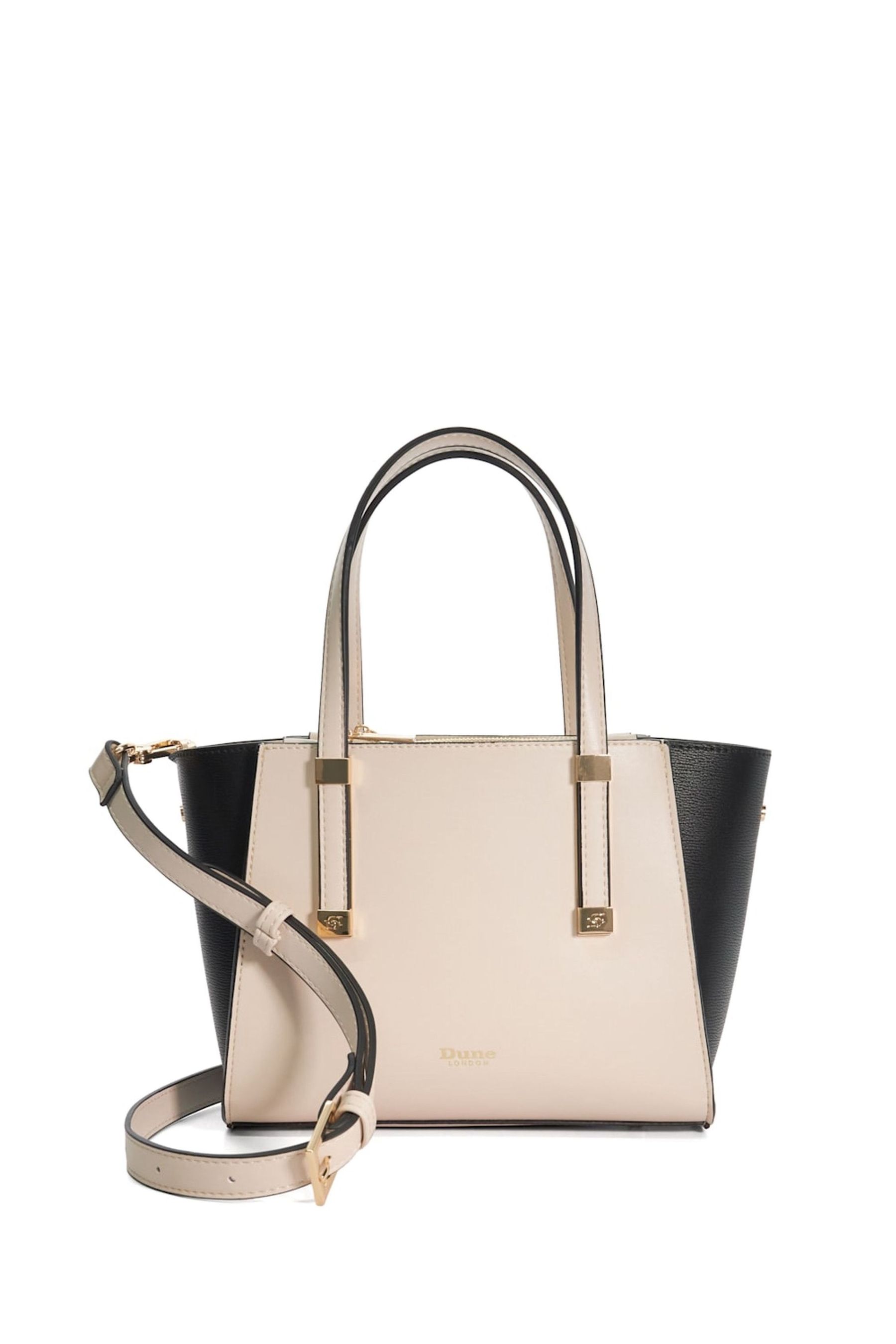 Buy Dune London Cream Mini Dinkydresden Double Zip Top Handle Tote Bag from Next Luxembourg