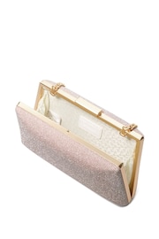 Dune London Pink Bellaria Angled Frame Clutch Bag - Image 5 of 6